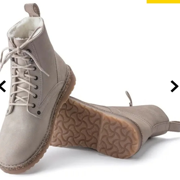 BIRKENSTOCK Bryson Shearling Color Beige Taupe Unisex - Picture 1 of 4